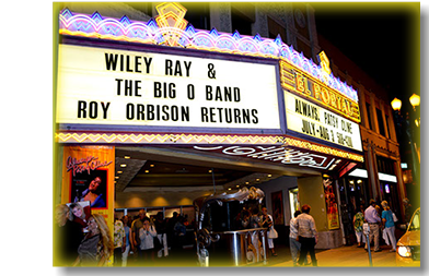 this is a picture of Roy Orbison Returns show's billboard at the El Portal in Hollywood