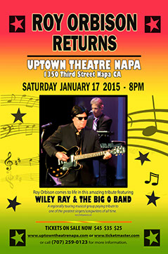 Poster of the Roy Orbison Return show at the Uptown Theatre in Napa